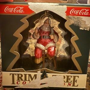 1990 Coca-Cola Trim-A-Tree Santa Figure